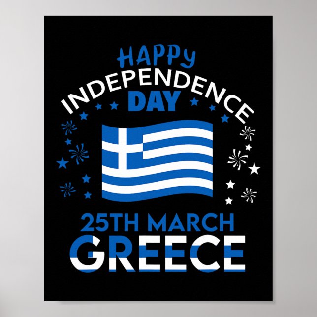 Grekland 203:e Independence day-Pridet Grekland F Poster (Framsidan)