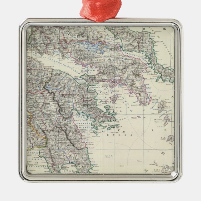 Grekland 3 julgransprydnad metall (Framsidan)