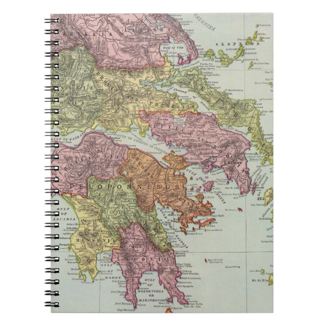 Grekland 4 2 anteckningsbok med spiral (Framsidan)