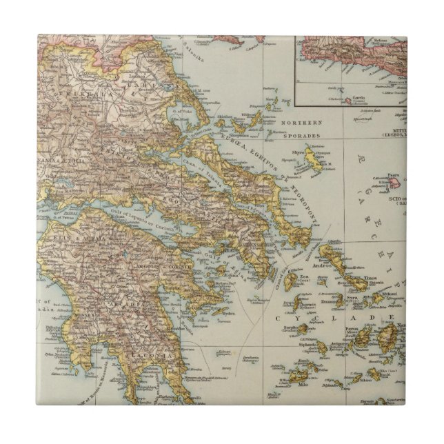 Grekland 4 kakelplatta (Framsidan)