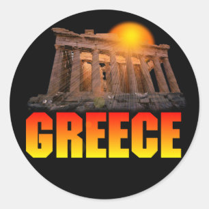 Grekland - Acropolis Runt Klistermärke