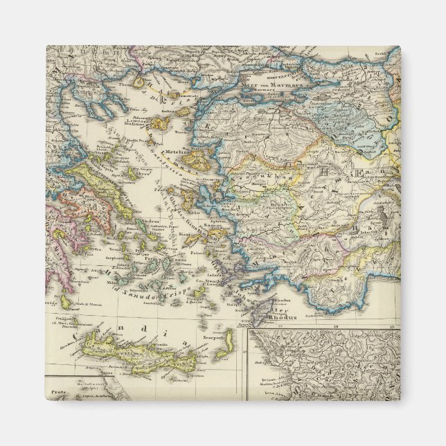 Grekland, Asien, mindre 1453 Magnet (Framsidan)