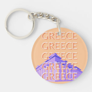 Grekland, Aten Travel Art, Orange