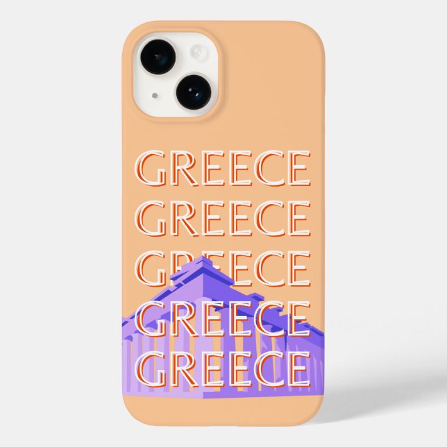 Grekland, Aten Travel Art, Orange (Baksida)