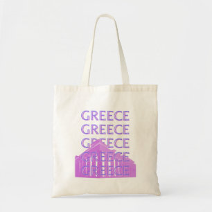 Grekland, Aten Travel Art, Retro Travel Art Tygkasse