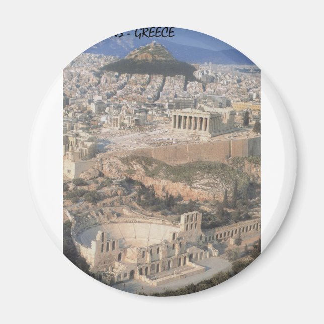 Grekland Atens ördion Parthenon (St.K.) Magnet (Framsidan)