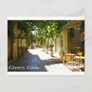 Grekland Corfu Street, vykort