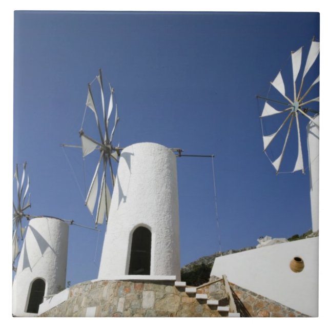 GREKLAND, CRETE, Iraklio Province, Ano Kera: Kakelplatta (Framsidan)