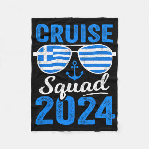 Grekland Cruise Squad 2025 Matching Family Group G Fleecefilt