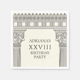 Grekland eller Rom Birthday med tempel Pappersservett