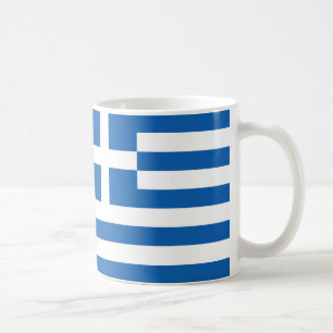 Grekland Flagga Ceramic Mugg