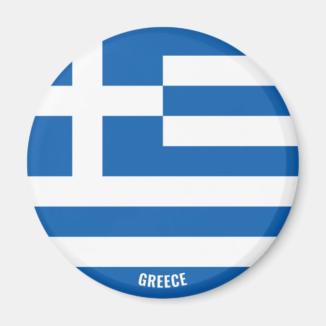 Grekland Flagga Charming Patriotic Magnet (Framsidan)