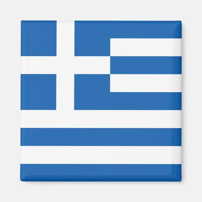 Grekland Flagga GR Magnet (Framsidan)