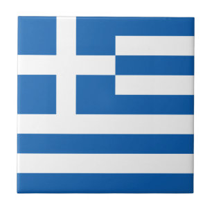 Grekland Flagga Kakelplatta