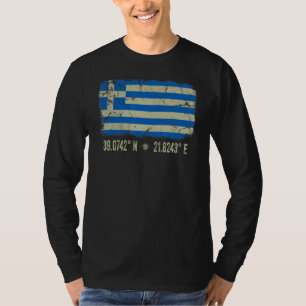 Grekland Flagga Koordinerar Manar Kvinnor i grekis T Shirt