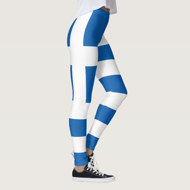 Grekland Flagga Leggings (Höger)