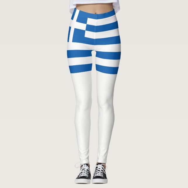 Grekland flagga leggings (Framsida)