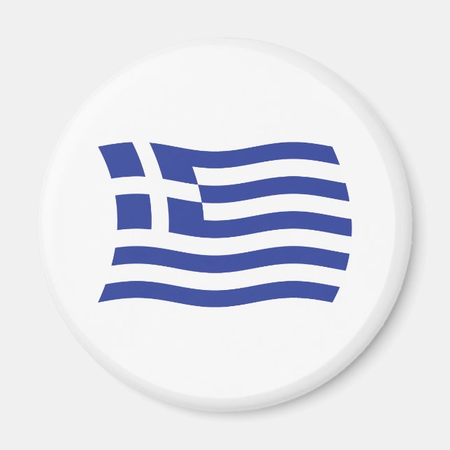 Grekland Flagga Magnet (Framsidan)