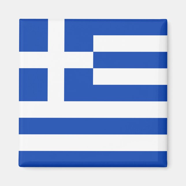 Grekland Flagga Magnet (Framsidan)