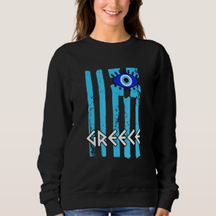 Grekland Flagga med en nazistisk charm Andlig Evil T Shirt
