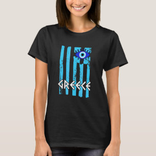 Grekland Flagga med en nazistisk charm Andlig Evil T Shirt