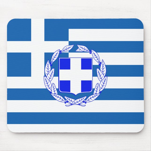 Grekland flagga musmatta (Framsidan)