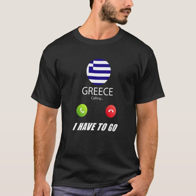 Grekland, Flagga Souvenir, Grekland, begär T Shirt (Framsida)