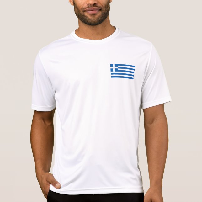 Grekland flagga t shirt (Framsida)