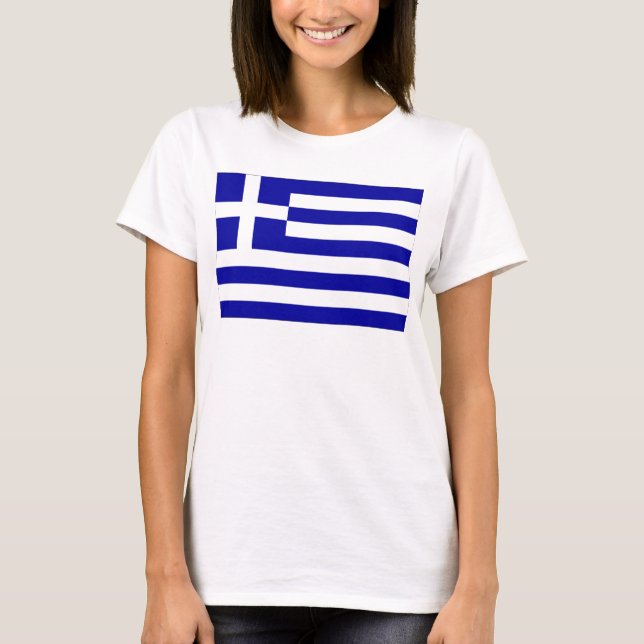 Grekland flagga t-shirt (Framsida)