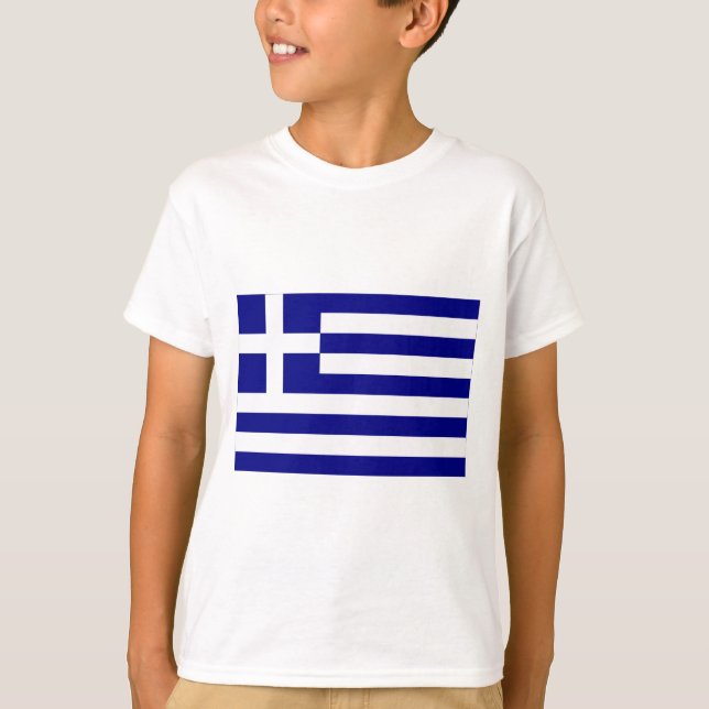 Grekland flagga t shirt (Framsida)