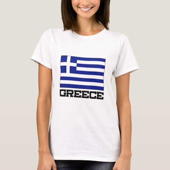 Grekland Flagga T-shirt (Framsida)
