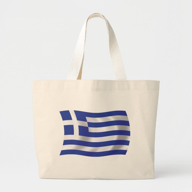 Grekland Flagga Tote Bag Jumbo Tygkasse (Framsidan)