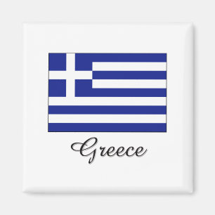 Grekland flaggadesign magnet