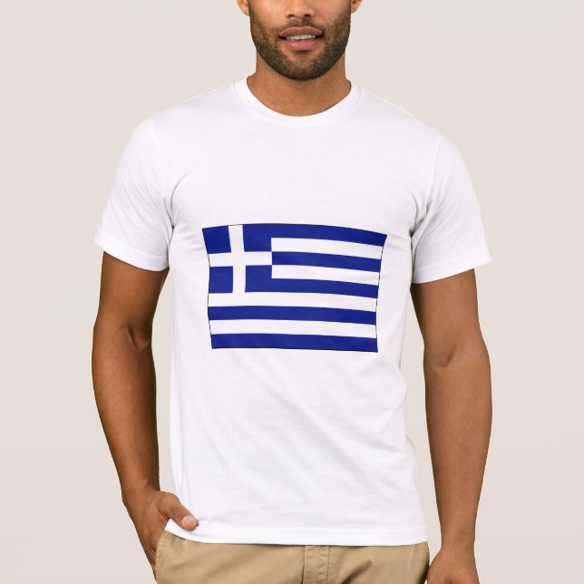 Grekland FLAGGAinternationell Tee Shirt (Framsida)