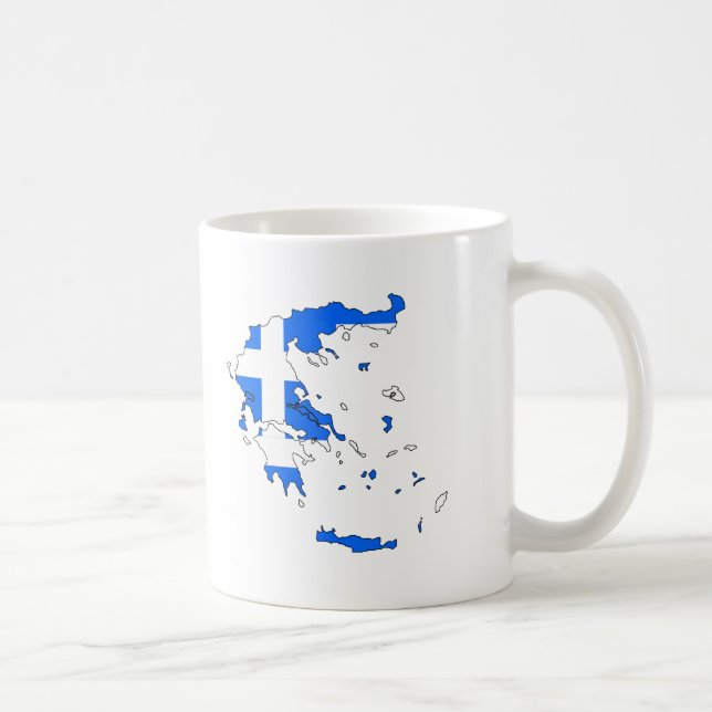Grekland flaggakarta kaffemugg (Höger)