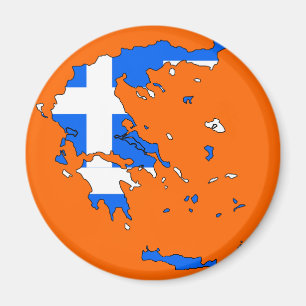 Grekland flaggakarta magnet
