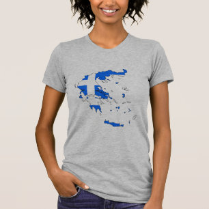Grekland flaggakarta t shirt