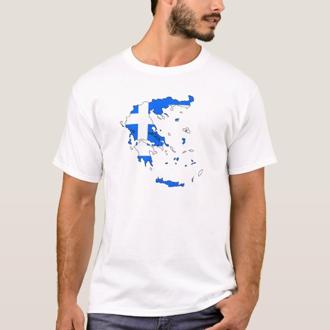 Grekland flaggakarta tröja (Framsida)