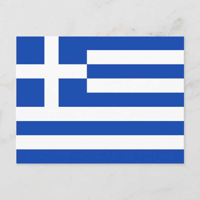 Grekland flaggavykort vykort (Framsida)