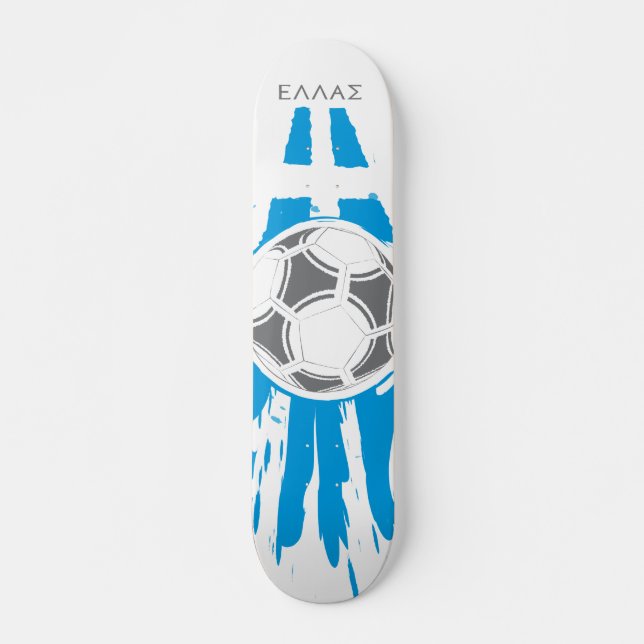 Grekland fotboll mini skateboard bräda 18,7 cm (Framsida)