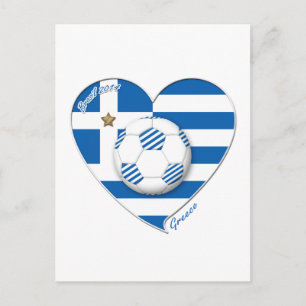 "GREKLAND"-fotbollsgruppen. Fútbol Grecia 2014 Foo Vykort