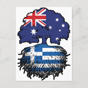 Grekland Grek Australienska Australien Träd Rötter Vykort