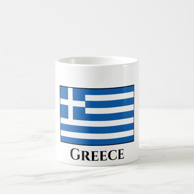 Grekland (grekisk-grekiska) Flagga Kaffemugg (Center)