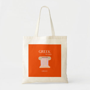 Grekland, grekiska öarna, Travel Preppy, Orange Tygkasse