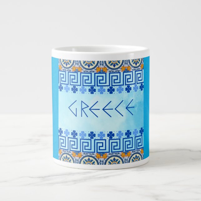 Grekland, Greklands Stil-specialitet Mugg Jumbo Mugg (Framsidan)