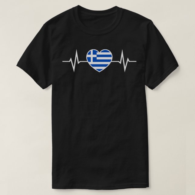 Grekland Heartslag T Shirt (Design framsida)