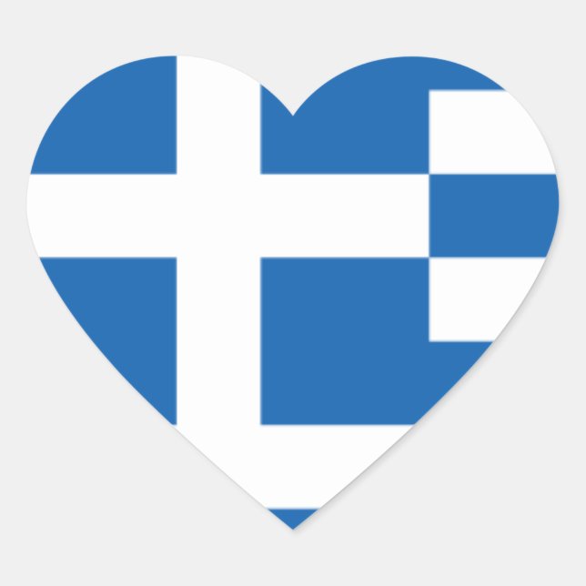 GREKLAND HJÄRTFORMAT KLISTERMÄRKE (Framsida)