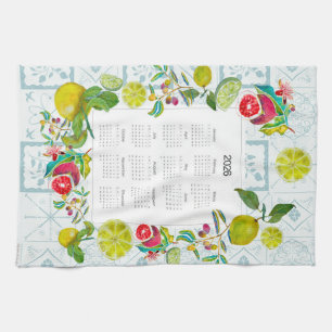 Grekland inspirerat 2026 Calendar Tea Towel Kökshandduk
