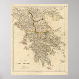 Grekland Ionian öar Poster