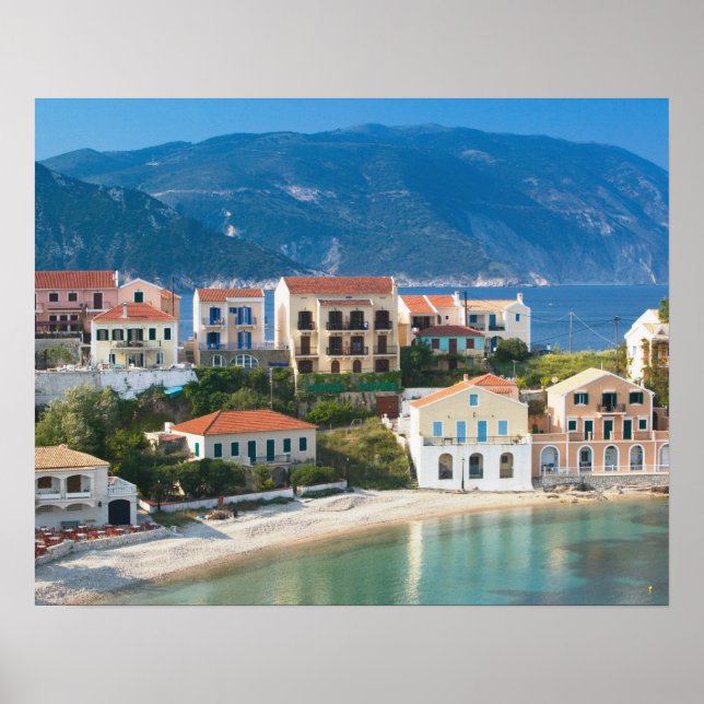 GREKLAND, Joniska öarna, KEFALONIA, Assos: 2 Poster (Framsidan)
